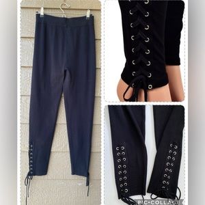 Zara knit stretch goth pants black woman’s size L